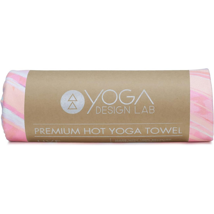 Рушник для йоги Hot Yoga від Yoga Design Lab | Антиковзаючий, легкий, з переробленої мікрофібри, швидковисихаючий, для гарячої йоги, спорту, подорожей (Pearl)