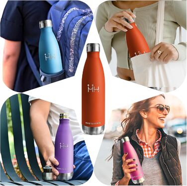 Термос HoneyHolly 750 мл, пляшка для води з нержавіючої сталі, спортивна, без BPA, для фітнесу, велоспорту, звичайні напої, оранжевий колір