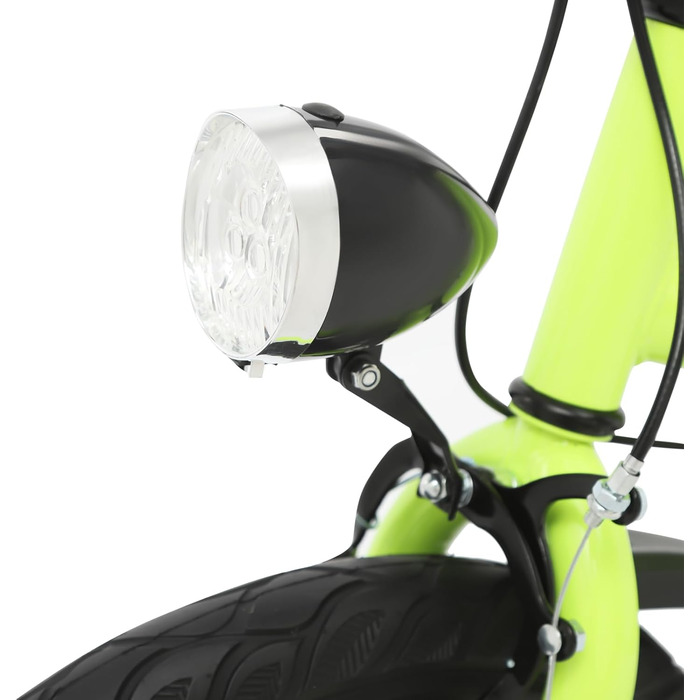 Дитячий велосипед 16 дюймів для дітей 5-8 років, регульована висота, з додатковими колесами та LED-ліхтариком (жовтий)