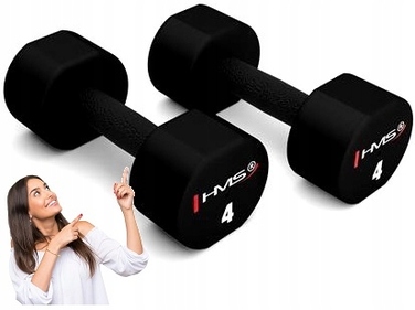 Набір гантелей для фітнесу та тренувань, 2 x 4 кг (загальна вага 8 кг)