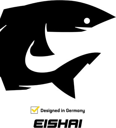 Надувна SUP-дошка EISHAI Sharkbite, комплект 7-в-1, з веслом, ременем безпеки, насосом, ремкомплектом, для жінок і чоловіків, навантаження до 130 кг, компактна, чорна