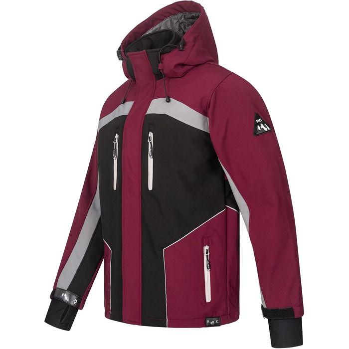 Чоловіча куртка Softshell Rock Creek Outdoor H-311, виночервона, розмір L