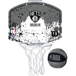 Баскетбольний міні-кошик Wilson NBA Brooklyn Nets, універсальний розмір, для дорослих і дітей