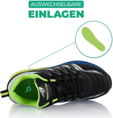 Черевики для піших прогулянок для жінок та чоловіків, трекінгові черевики, дихаючі, чорно-зелені (36 EU)