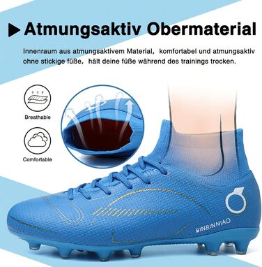 Футбольні черевики для чоловіків Madame Großer Junge, білі, Tf (41 EU, Синій Ag)