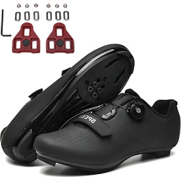 Велосипедні шкарпетки FANSU для чоловіків та жінок, шосейні велотуфлі з Delta-cleats, сумісні з педалями Look SPD-SL Delta Lock, сумісні з Peloton, чорні, 43 EU