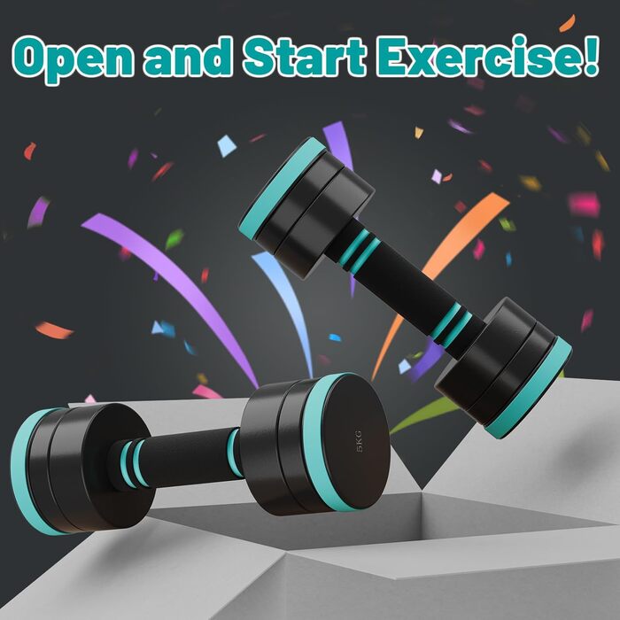 Набір гантелей Dripex, регульовані, сталеві, 2 шт. (2.5кг x 2, 5кг x 2, 10кг x 2) для дому
