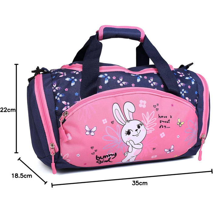 Спортивна сумка-рюкзак для дітей: рожева, фіолетова, блакитна (рожево-блакитна)