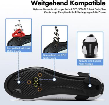 Велосипедні шкарпетки для чоловіків та жінок | Шкарпетки для шосе, Peloton та Indoor Cycling | Легкі та дихаючі, 41 EU, білі