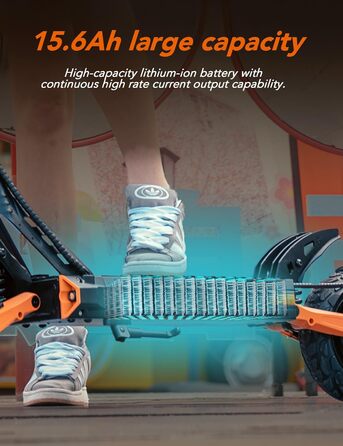 Електросамокат Kukirin G2 Pro для дорослих, 48В 15.6Аг, запас ходу 58 км, 9-дюймові вакуумні шини, подвійна гальмівна система, LED-дисплей