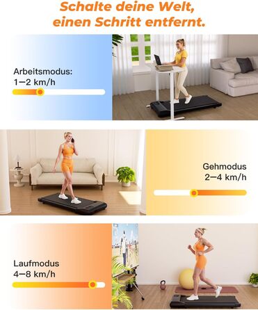 Walking Pad Lacuffy 2.5 HP: біговий доріжки для дому з керуванням через додаток, підтримка 136 кг, чорний, 90 см