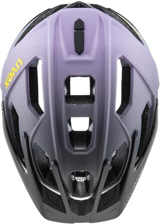 Велосипедний шолом uvex Quatro cc для MTB, жіночий і чоловічий, регульований козирок, фіолетово-чорний матовий, розмір 52-57 см