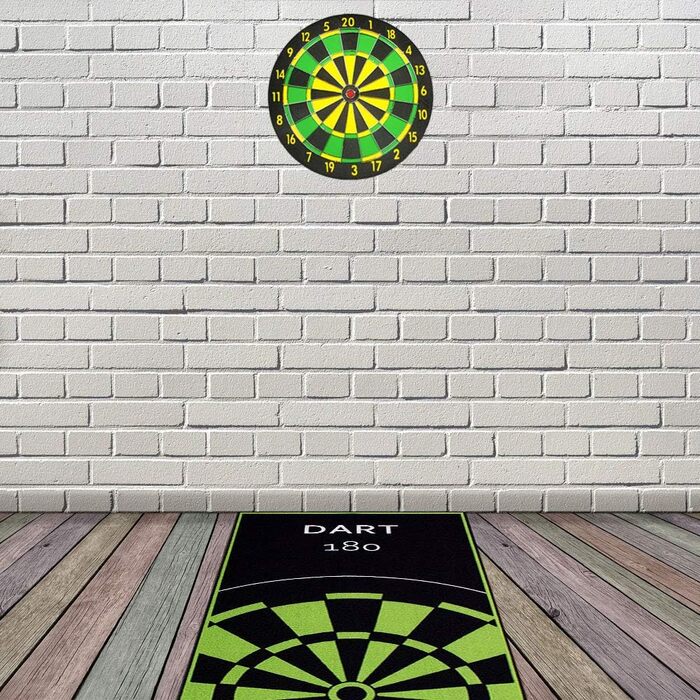 Килимок для дартсу Kingpower 237x80 см, гумовий, захисний, дизайн 5, для дротиків і мішені, аксесуари для дартсу