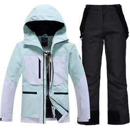 Костюм для сноубордингу та лижного спорту HOTIAN Daen (M, 167 GR+GR) - комплект куртка та штани, водонепроникний, вітронепроникний