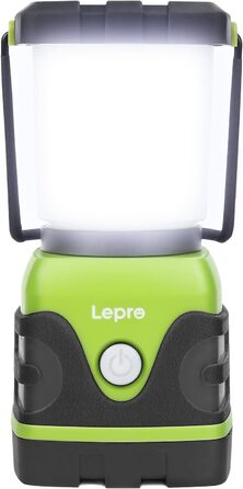 LED кемпінговий ліхтар Lepro на батарейках, надзвичайно яскравий 1500 люмен, 4 режими, флуоресцентне зелене світло