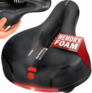 Велосипедне сідло Retoo: гелеве, широке, м'яке, комфортне, дихаюче, амортизуюче, ергономічне з водонепроникним чохлом