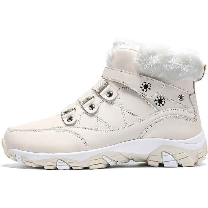 Зимові чоботи VITIKE для жінок. Теплі, з підкладкою, снігоступи. Осінь, зимові чоботи, Outdoor, білі, зелені (38 EU, бежевий)