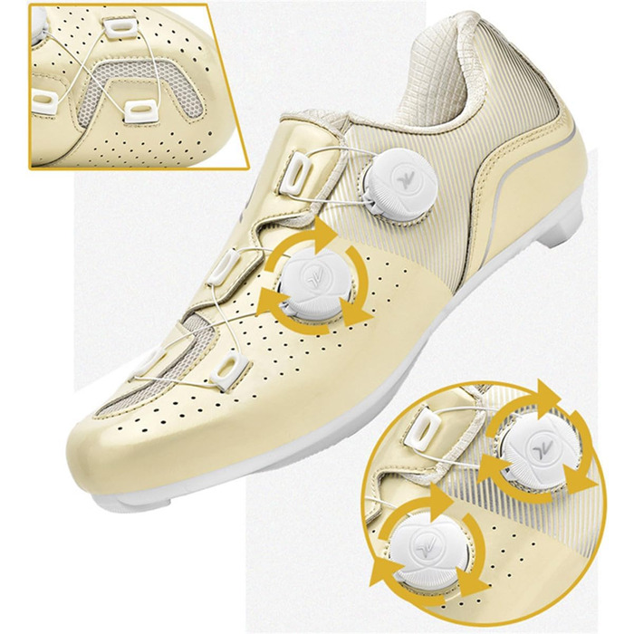 Велотуфлі чоловічі та жіночі SPD/SPD-SL/Look Delta для шосе та MTB. Дихаючі велотуфлі, кросівки, білі, 46 EU