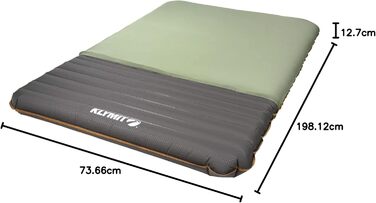 Надувний матрац KLYMALOFT товщиною 12.7 см з піною Memory Foam для кемпінгу, подорожей та туризму (великий розмір, ізомат)