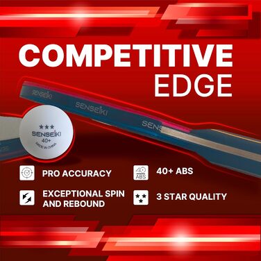 Набір для настільного тенісу: 2 ракетки преміум-класу, 3 тенісні м'ячі, компактний кейс | Комплект для пінг-понгу з ракетками та м'ячами