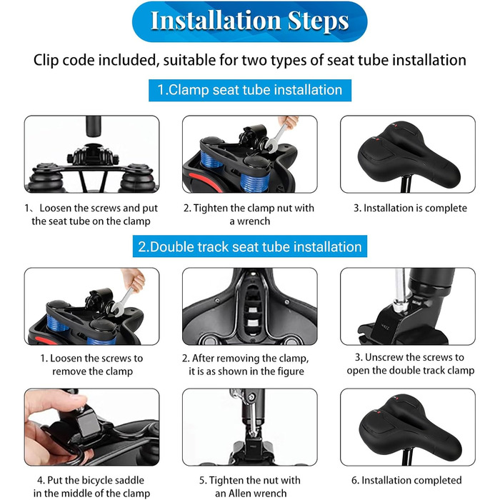 Гелевий велосипедний сідло для чоловіків та жінок, ергономічний, комфортний, з водонепроникним покриттям, для MTB, шосе, City велосипедів