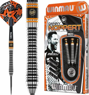 Професійний набір дартс WINMAU Danny Noppert Signature Edition 2.0, вольфрамові дротики 21 г з оперенням та стрижнями