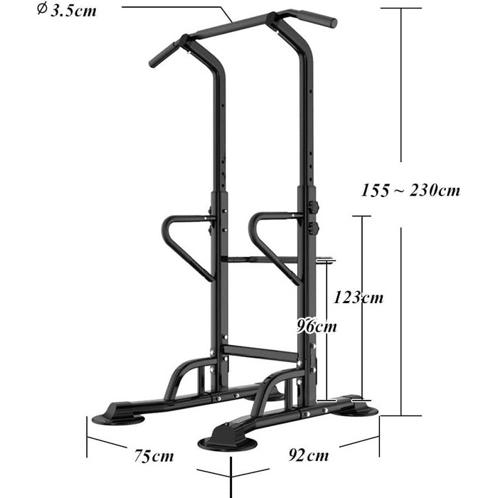 Power Tower DlandHome: багатофункціональна турнікова станція для дому, регульована висота 155-230 см