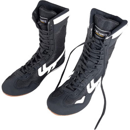 Боксерські кросівки для чоловіків та жінок, унісекс. Кросівки для боротьби та інших видів єдиноборств. Дихаючі, високі, чорні, розмір 37 EU