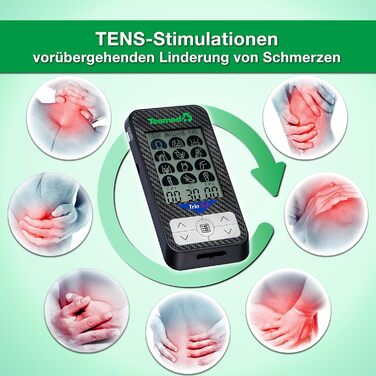 TESMED Trio 6.5: Електричний м'язовий стимулятор з USB-зарядкою - 36 програм, 40 рівнів інтенсивності, 4 електроди - EMS, TENS та масаж для фітнесу та зняття болю