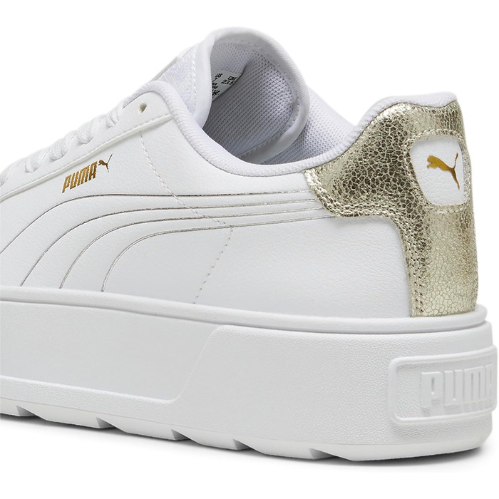 Жіночі кросівки Puma Karmen L біло-сріблясті з золотистими деталями, розмір 38.5 EU