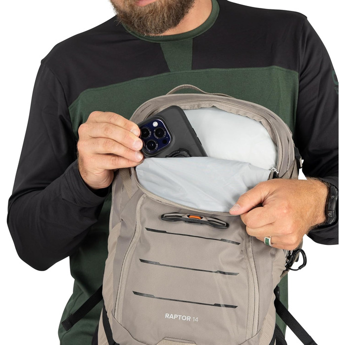 Чоловічий велорюкзак Osprey Raptor 14 з гідросистемою для гірського велосипеда