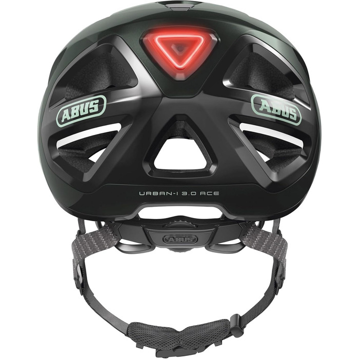 Велошолом ABUS Urban-I 3.0 ACE з LED підсвіткою, магнітною застібкою, подовженим козирком, для жінок і чоловіків