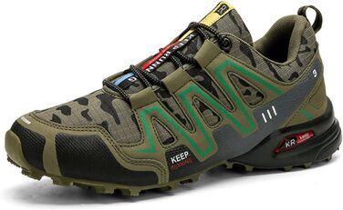 Ортопедичні трекінгові черевики Terragrip Unisex, Speed 3, Неслизькі, Зручні водонепроникні черевики для туризму, Армійний зелений, 42 EU