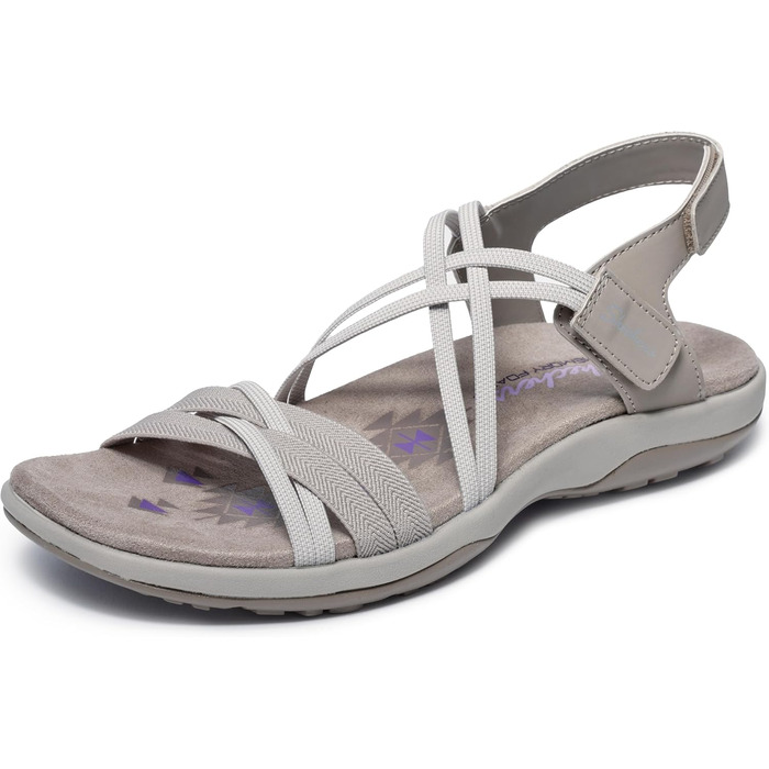 Жіночі сандалії Skechers Reggae Slim-Takes Two, світло-бежеві, розмір 37 (широкі)