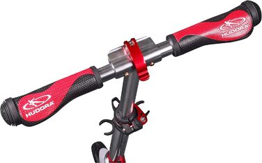Самокат HUDORA BigWheel 205 для дітей і дорослих, міський, складаний, регульований, з ременем для перенесення, до 120 кг, сріблясто-білий