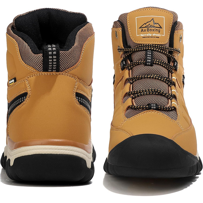 Чоловічі зимові черевики AX BOXING: утеплені зимові чоботи, теплі туристичні черевики для активного відпочинку, зимові боти, трекінгові черевики, розмір 41-46 EU, яскраво-жовтий колір, 42 EU