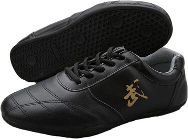 Жіноче взуття для бойових мистецтв VIBLiSS: легкі кросівки для Qigong, Kung Fu, Taichi. Антиковзаючі шкіряні тренувальні кросівки. Білий (40 EU, Чорний)