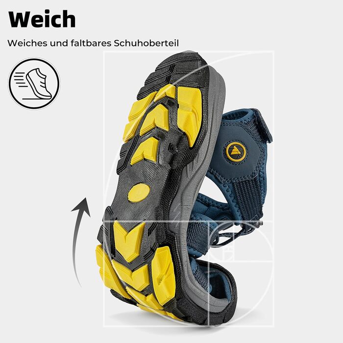 Чоловічі сандалі Mishansha закриті, дихаючі, водонепроникні, протиковзкі для активного відпочинку, розмір 43 EU, темно-сині