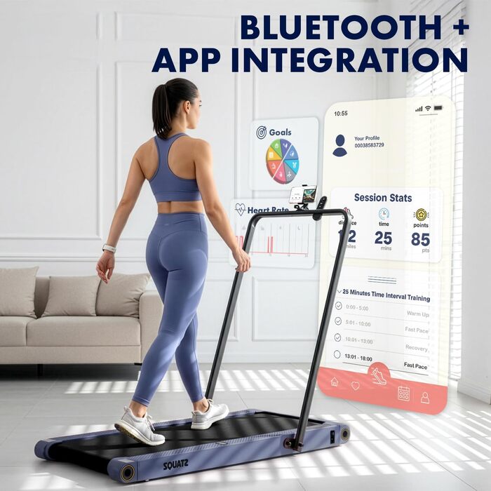 Бігова доріжка Squatz 2-in-1 Walking Pad для ходьби та бігу, синя