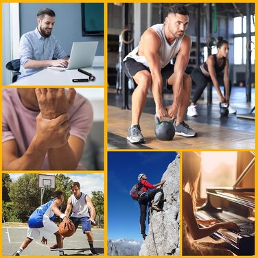 Набір з 4 еластичних тренажерів для рук та пальців, регулювання опору 22.5-90 кг, для спортсменів та відновлення, неслизьке покриття