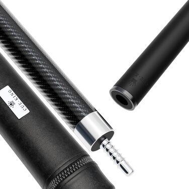 Професійний більярдний кий Cue-King Pro Series з карбону для пулу, 147 см, наконечник 12.5 мм, у комплекті з преміум-чохлом
