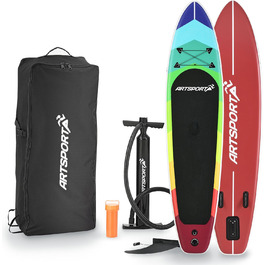 Надувна SUP-дошка ArtSport 320 см, до 150 кг, комплект – весло, помпа, ремінець, сумка