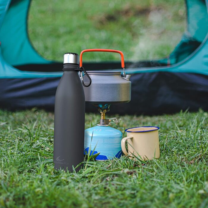 Термос Daikoku Edelstahl: 500 мл, нержавіюча сталь, 12 год гаряче, 24 год холодне, без BPA, сірий | Для спорту та відпочинку