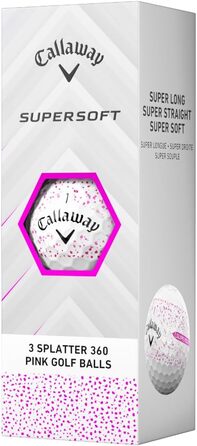 Гольф-м'ячі Callaway Supersoft Splatter 360 2025 (рожеві, плямисті)