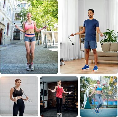 Стрибкове канат AiQInu з лічильником, спортивний, для дорослих, з таймером та підрахунком калорій