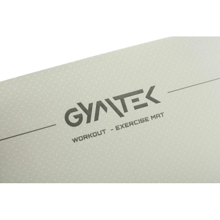 Гімнастичний килимок Gymtek 181,5x61x0,6 см, TPE, нековзкий, для йоги, фітнесу, пілатесу, сірий-чорний