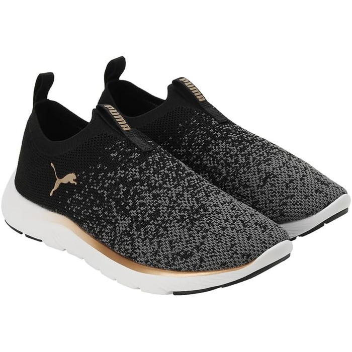 Жіночі кросівки PUMA Softride Remi для бігу та повсякденного носіння, 41 EU, чорний, золотий, темно-сірий