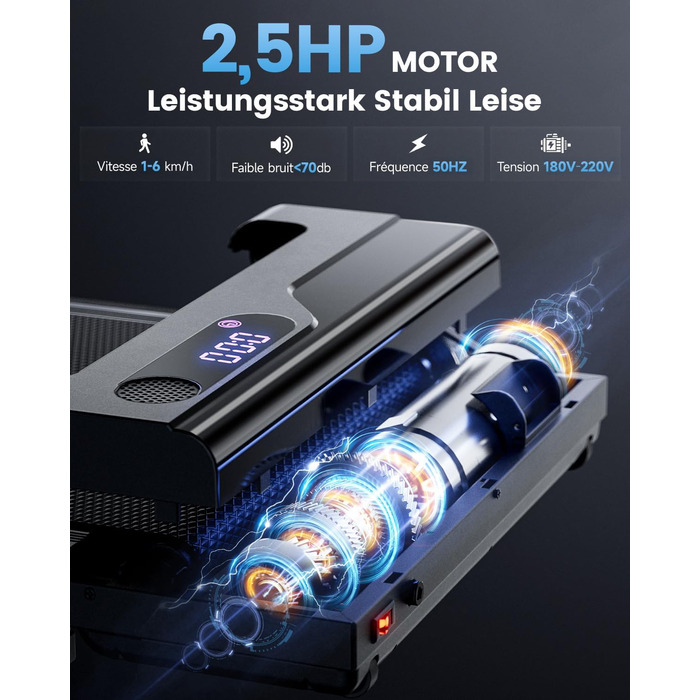 Walking Pad: Компактний електричний біговий тренажер для дому та офісу. Тиха та портативна міні-доріжка для ходьби. Walking Pad