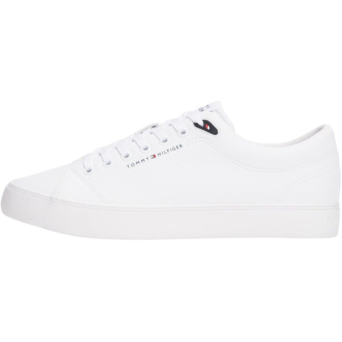 Чоловічі шкіряні кеди Tommy Hilfiger Th Hi Vulc Core Low LTH Ii ESS білі, розмір 44 EU