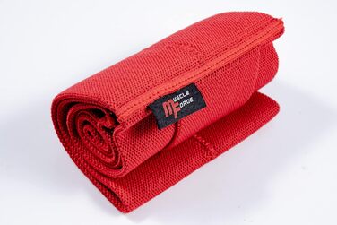 MuscleForge Слінгшот для жиму лежачи, еластична підтримка для пауерліфтингу та бодібілдингу, бинт на лікті, 60-100 кг, червоний